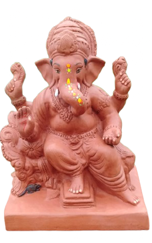 12 इंच शाही आसन गणेश